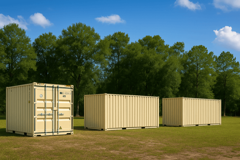 20ft container storage rentals at MoreSpaceUp Swainsboro Georgia